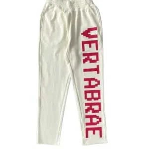 Vertabrae White Sweatpant with Logo | Fast & Free Shipping