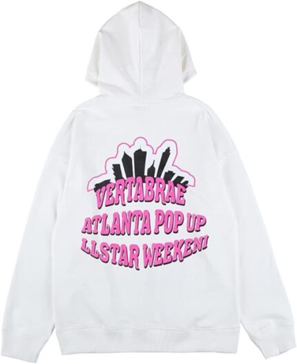 Vertabrae Printed White Clolor Hoodie | Fast & Free Shipping