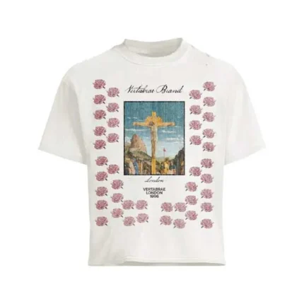 Vertabrae Roses T-shirt White | Fast & Free Shipping