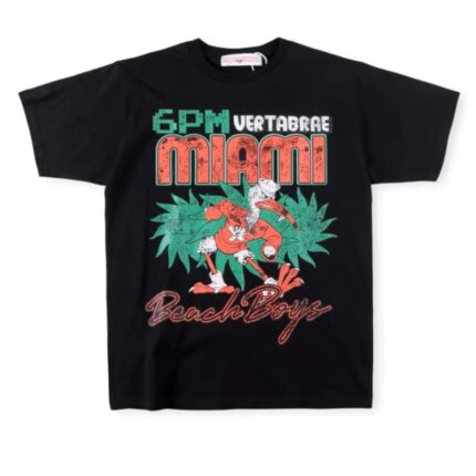 Vertabrae 6 PM Miami T-shirt Black | Fast & Free Shipping