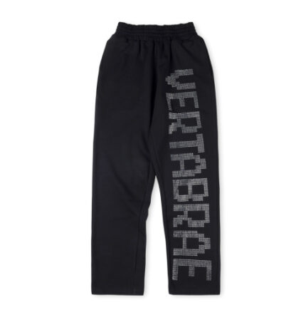 Vertabrae Black with Black Diamond Shine Sweatpant | Fast & Free Shipping