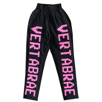 Vertabrae Black with Double Sided Logo Sweatpant | Fast & Free Shipping