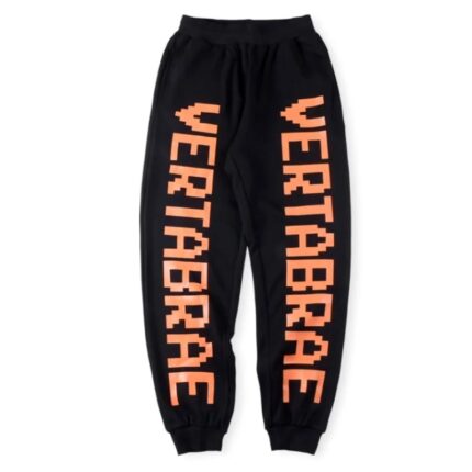 Vertabrae Black with Orange Double Sided Logo Sweatpant | Fast & Free Shipping