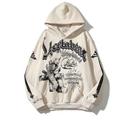 Vertabrae Cream Clolor Hoodie | Fast & Free Shipping