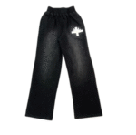 Vertabrae Crystal Black with white logo Sweatpant | Fast & Free Shipping