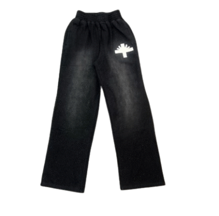 Vertabrae Crystal Black with white logo Sweatpant | Fast & Free Shipping
