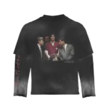 Vertabrae Double Sleve Stalker Shirt Black Color | Fast & Free Shipping