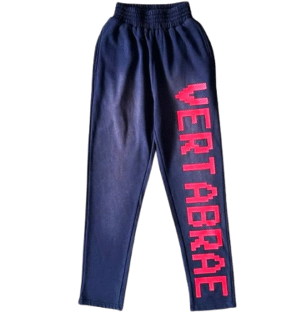 Vertabrae Navy Blue with Red Logo Sweatpant | Fast & Free Shipping