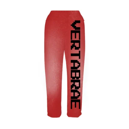 Vertabrae Red with Black Logo Sweatpant | Fast & Free Shipping