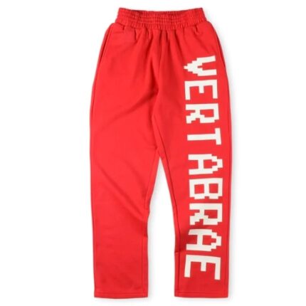 Vertabrae Red with White Logo Sweatpant | Fast & Free Shipping