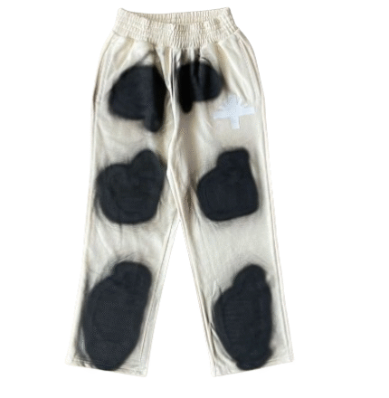Vertabrae White with Black Printed Pant | Fast & Free Shipping